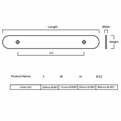 SQUIGGLE T-Bar Handle - Brass