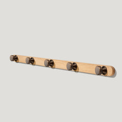 Plank Hardware Accessories FELIX Wooden Wall Mounted Coat Rack - Oak / Antique Brass