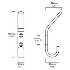 Plank Hardware Accessories HOFFMAN Tapered Top Hook - Antique Brass