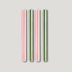 Plank Hardware Accessories YOD & CO 4 Pack Stripe Candle - Pink & Green