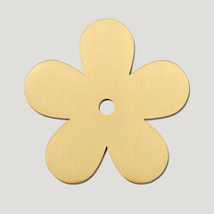 Plank Hardware Cabinetry ADA Flower Knob Backplate - Brass