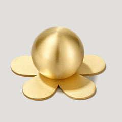 Plank Hardware Cabinetry ADA Flower Knob Backplate - Brass