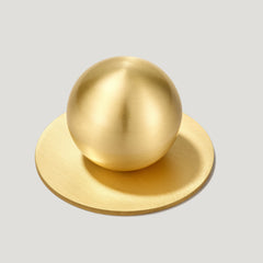 Plank Hardware Cabinetry ADA Round Knob Backplate - Brass