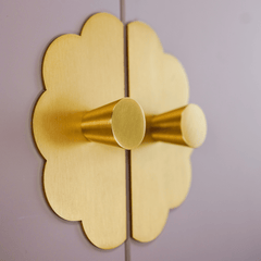 Plank Hardware Cabinetry ADA Split Scallop Knob Backplates - Brass