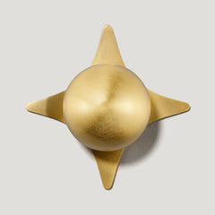 Plank Hardware Cabinetry ADA Star Knob Backplate - Brass