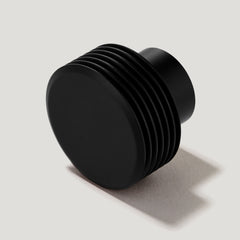 Plank Hardware Cabinetry BEZEL Grooved Knob - Black