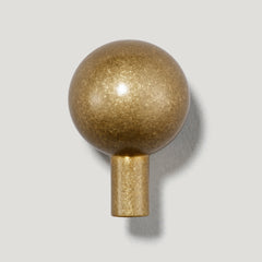 Plank Hardware Cabinetry HALLEY Sphere Knob - Aged Brass