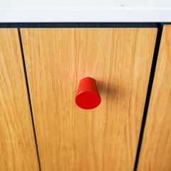 Plank Hardware Cabinetry HUBBLE Tapered Knob - Red