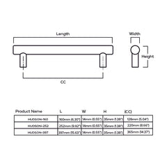 Plank Hardware Cabinetry HUDSON T-Bar Handle - Aged Brass