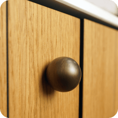 Plank Hardware Cabinetry KOJI Round Knob - Antique Brass