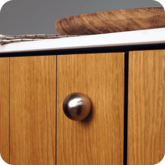 Plank Hardware Cabinetry KOJI Round Knob - Satin Nickel