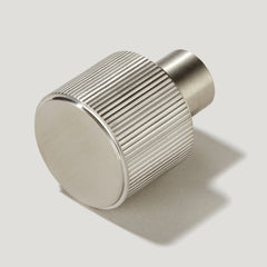 Plank Hardware Cabinetry LENNON Grooved Button Knob - Stainless Steel