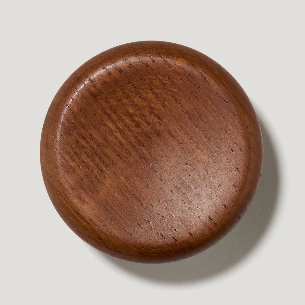 NORA Round Wooden Knob - Dark Stain Oak