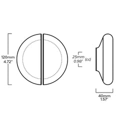 Plank Hardware Cabinetry NORA Split Round Handle - Oak