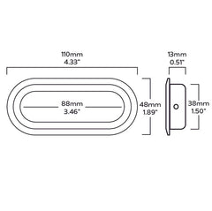 Plank Hardware Cabinetry OLMO Oval Recessed Pull Handle - Brass