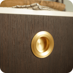 Plank Hardware Cabinetry OLMO Oval Recessed Pull Handle - Brass