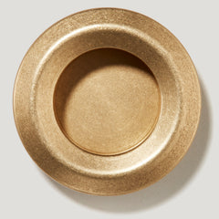 Plank Hardware Cabinetry OLMO Round Recessed Pull Handle - Aged Brass