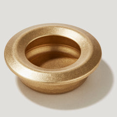 Plank Hardware Cabinetry OLMO Round Recessed Pull Handle - Aged Brass