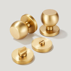 Plank Hardware Cabinetry Mortice Door Knob with Thumb Lock PLANE Mortice Door Knob - Brass