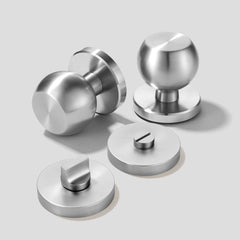 Plank Hardware Cabinetry Mortice Door Knob with Thumb Lock PLANE Mortice Door Knob - Stainless Steel