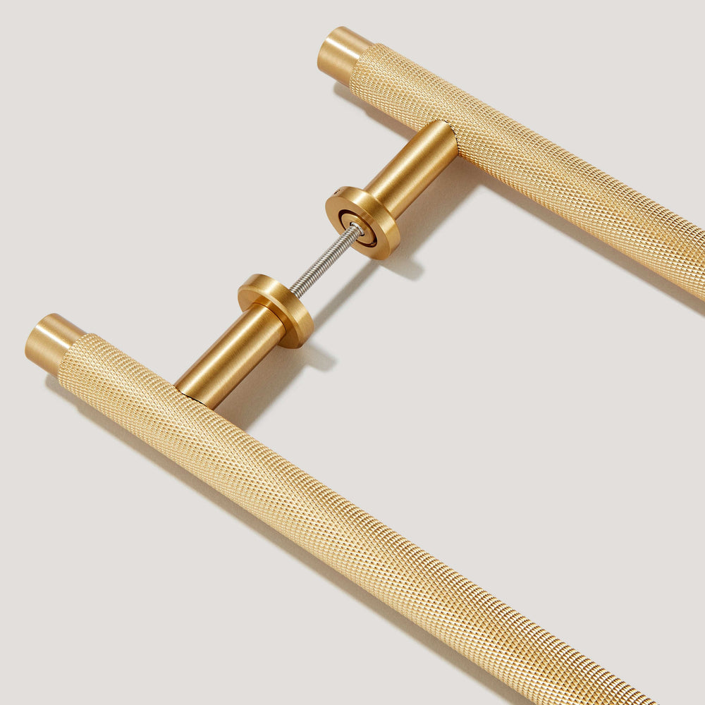 STURDY Back to Back Handle Fitting - Brass