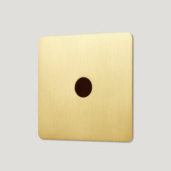 Plank Hardware Electric 1G Switch Plate - Brass