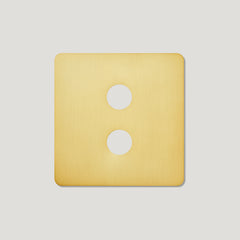 Plank Hardware Electric 2G Dimmer Plate - Brass