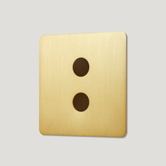 Plank Hardware Electric 2G Dimmer Plate - Brass