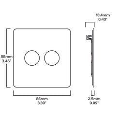 Plank Hardware Electric 2G Toggle / Mixed Plate - Antique Brass