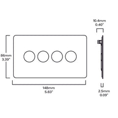 Plank Hardware Electric 4G Switch Plate - Brass