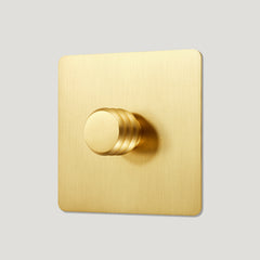 Plank Hardware Electric ALVA 1G Dimmer Switch - Brass