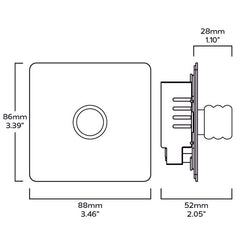 Plank Hardware Electric ALVA 1G Dimmer Switch - Brass