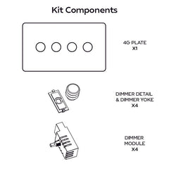 Plank Hardware Electric ALVA 4G Dimmer Switch - Brass