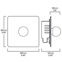 Plank Hardware Electric BOBBIN 1G Dimmer Switch - Brass