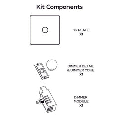 Plank Hardware Electric BOBBIN 1G Dimmer Switch - Brass