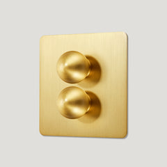 Plank Hardware Electric BOBBIN 2G Dimmer Switch - Brass