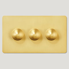 Plank Hardware Electric BOBBIN 3G Dimmer Switch - Brass