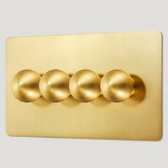 Plank Hardware Electric BOBBIN 4G Dimmer Switch - Brass