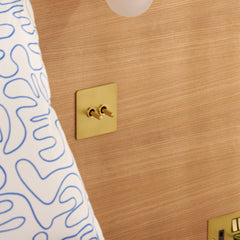 Plank Hardware Electric KEPLER 1G Knurled Toggle - Brass