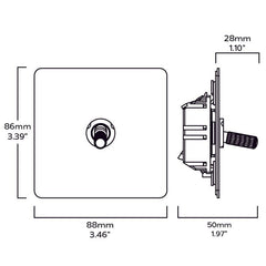 Plank Hardware Electric KEPLER 1G Knurled Toggle Switch - Brass