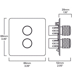 Plank Hardware Electric KEPLER 2G Knurled Dimmer - Antique Brass