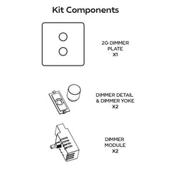 Plank Hardware Electric KEPLER 2G Knurled Dimmer Switch - Antique Brass