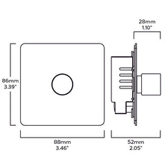 Plank Hardware Electric MAXWELL 1G Smooth Dimmer - Brass