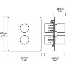 Plank Hardware Electric MAXWELL 2G Smooth Dimmer - Antique Brass