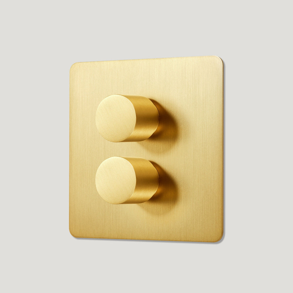 MAXWELL 2G Smooth Dimmer Light Switch - Brass