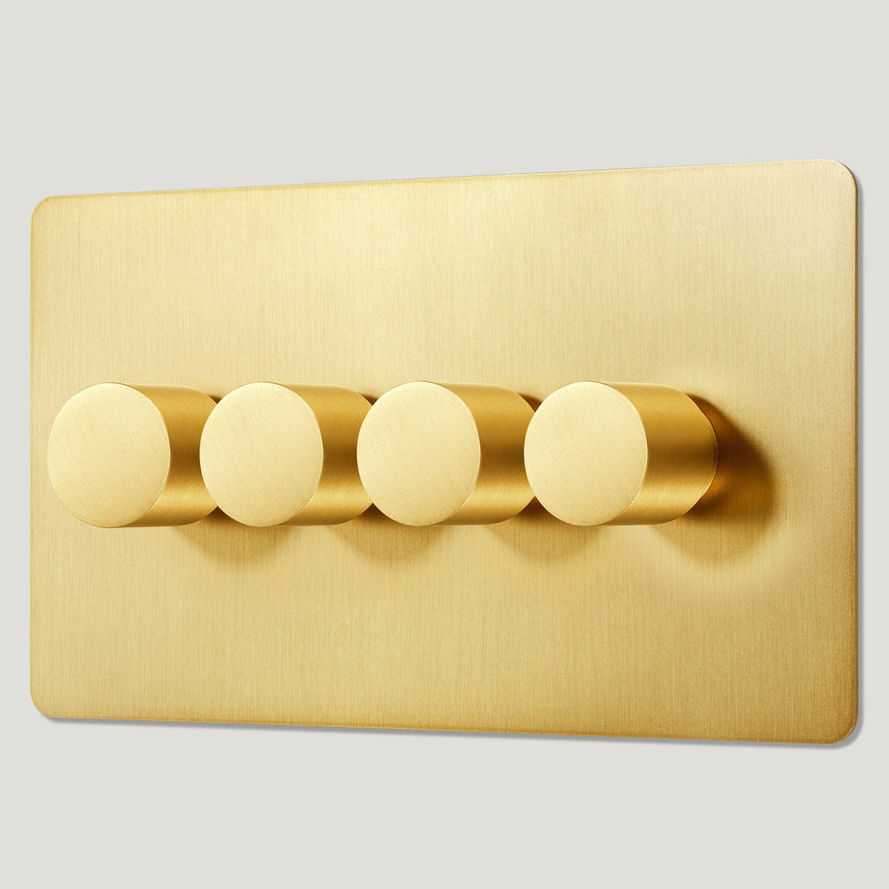 MAXWELL 4G Smooth Dimmer Light Switch - Brass