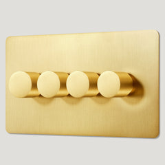 Plank Hardware Electric MAXWELL 4G Smooth Dimmer - Brass