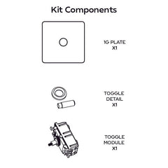 Plank Hardware Electric PALO 1G Toggle Switch - Brass