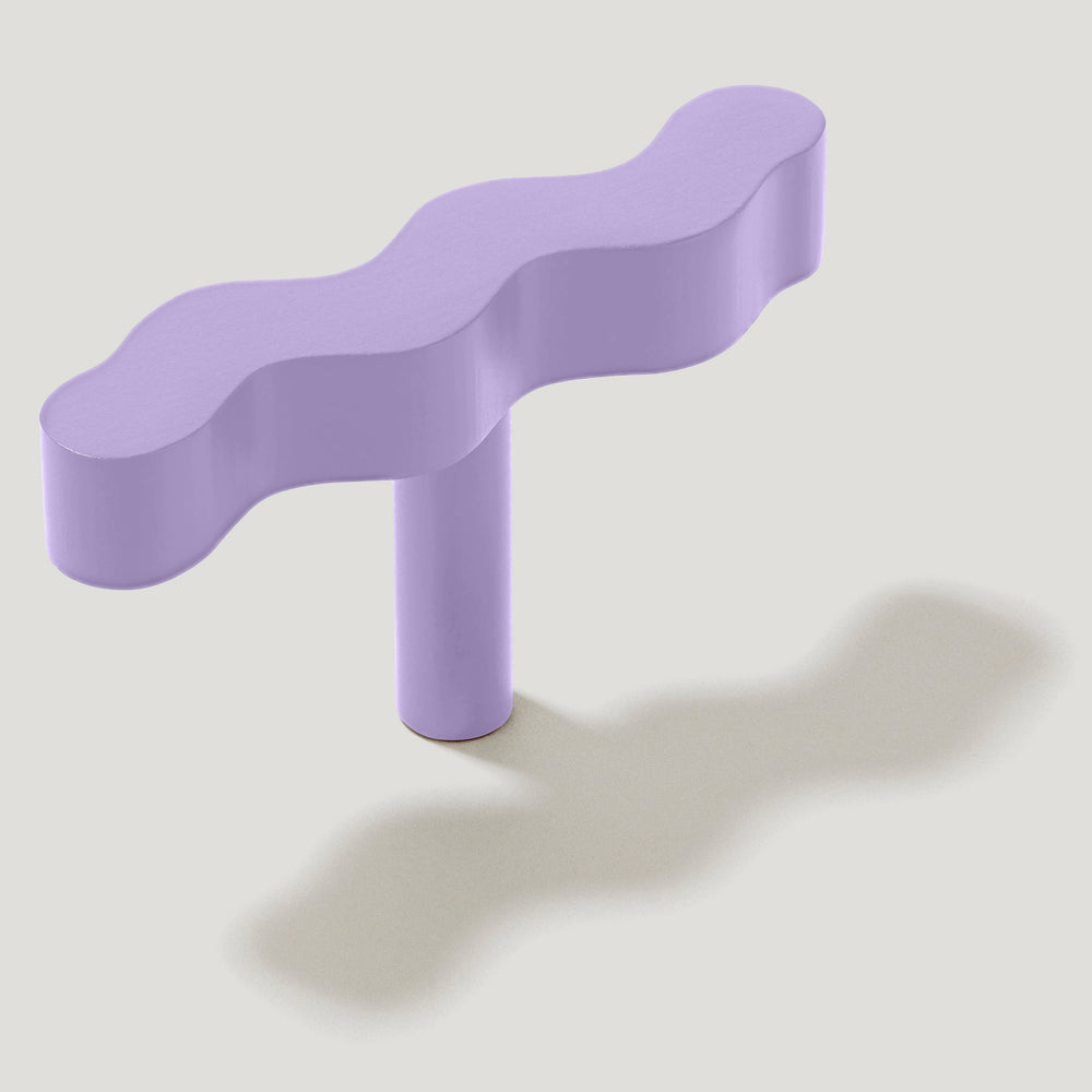 SQUIGGLE Single T Handle - Soft Lilac