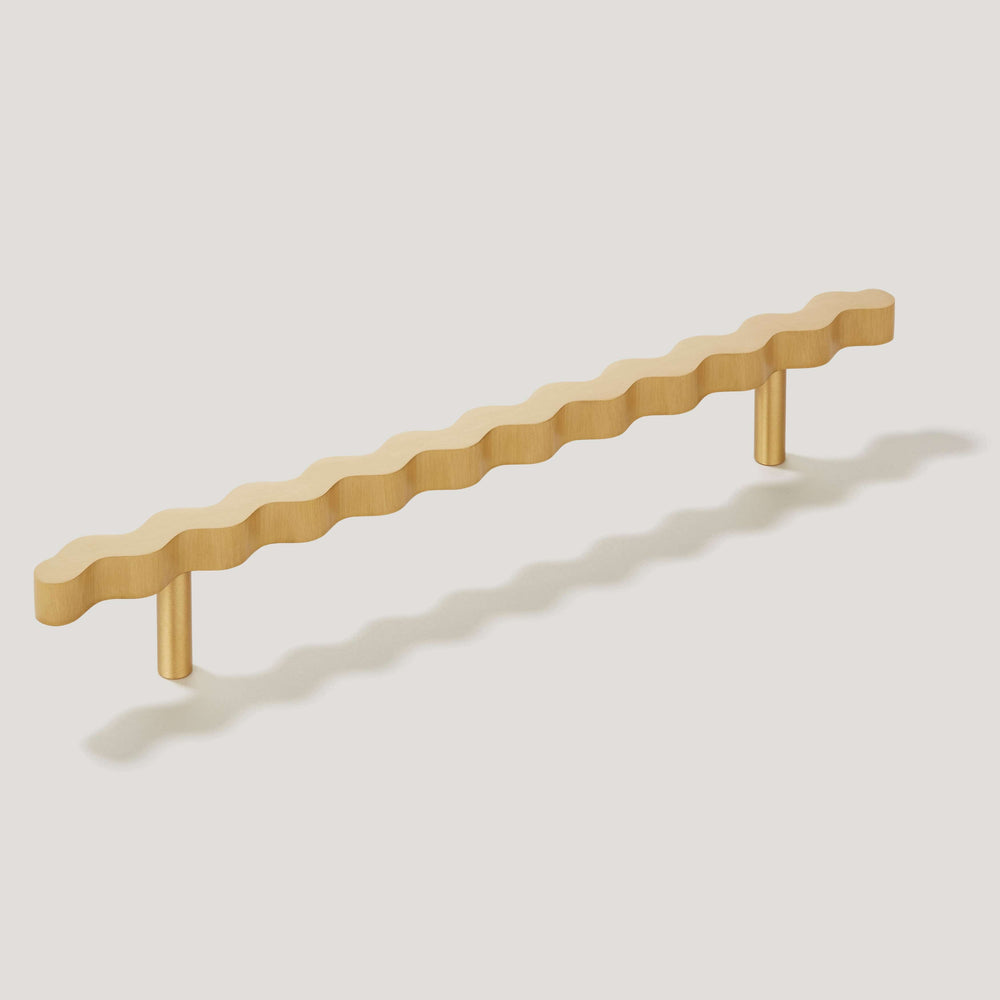 SQUIGGLE T-Bar Handle - Brass